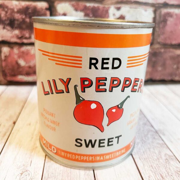 Sweet Red Lily Peppers in a tin